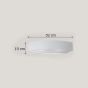 InLight Επιτοίχιο φωτιστικό λευκό από γύψο 2XE24 D:52cm 43389