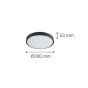 it-Lighting Torch LED 18W 3CCT Outdoor Ceiling Light White D:28cmx5,3cm 80300320
