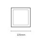 InLight LED Slim Panel 20watt Τετράγωνο 6500Κ Ψυχρό Λευκό D:22,5cm 2.20.01.3