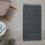 Δερμάτινο χαλάκι LEAΤΗΕR FLΑΤ GREY 60Χ90 San Lorentzo 1372GREY