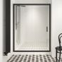 Καμπίνα 140xH200cm 1 Σταθερό-1 Συρόμενο Προφίλ Black Mat, Κρύσταλλο 6mm Clear Nanotechnology Orabella Energy Easy Fix Black Matt 30718