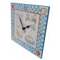 Ρολόι Τοίχου Quartz Clock / Cloverleaf Ξύλινο Θέμα Συνταγή Μηλόπιτας 20x20x1cm Etoile SQC-001C