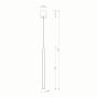 Φωτιστικό Κρεμαστό Terracotta  D2,2x45xH150cm Led  2w 3000K Sun Light VELLO-TR 