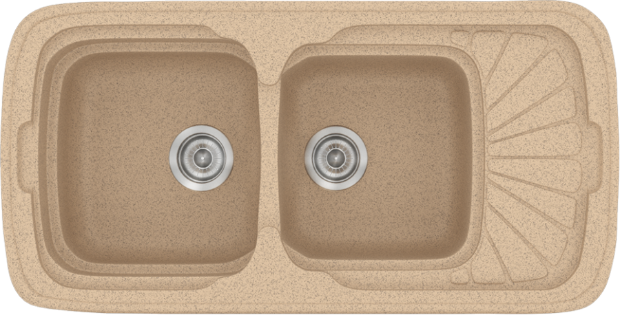 Sanitec Νεροχύτης 304 Classic 96×51 304-10-Granite-Beige