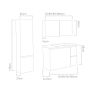 Έπιπλο Μπάνιου 70 εκ. με Νιπτήρα Χρώμα Pine Dark Sanitec Alba C 70