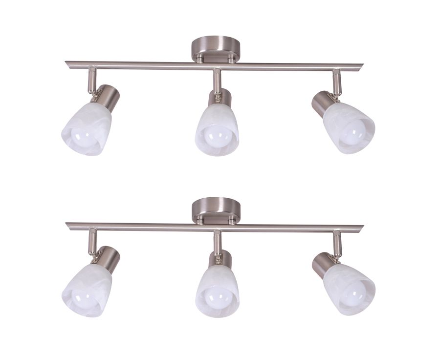 SE 130-C3 (x2) Softy Packet Nickel mat adjustable spotlight with opal glass+ HOMELIGHTING 77-8851