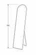 Επιδαπέδιος Καθρέπτης Αλουμινίου 150cm Woodlook MRShome DF-0043000