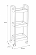 Ραφιέρα Bamboo/MDF με 3 Ράφια Φυσική με Ροδάκια 28.5x21x79cm MRShome DS-1130000