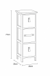Συρταριέρα MDF με 3 Συρτάρια με Λαβές Λευκό 25x25x77cm MRShome DS-1133000