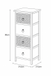 Συρταριέρα MDF/Ξύλινη με 4 Συρτάρια Καφέ/Μαύρη 37.5x27.5x86cm MRShome  DS-1218000