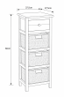 Συρταριέρα Λευκή MDF με 4 Συρτάρια 37.5x27.5x86cm MRShome DS-2216000