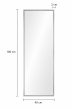 Καθρέπτης με Πλαίσιο Αλουμινίου Chrome 40x2x100cm MRShome MRS4601001