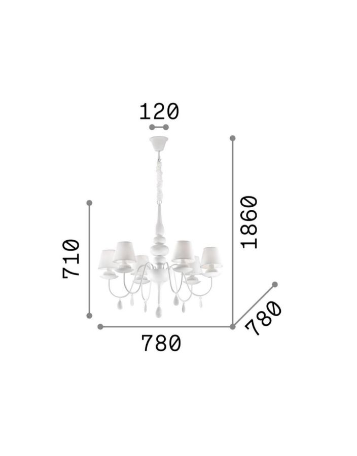 BLANCHE SP6 BIANCO Ideal Lux 035581