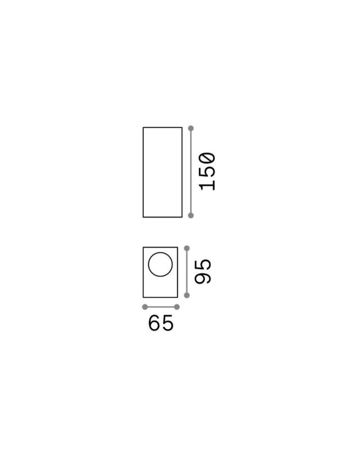 UP AP2 ANTRACITE Ideal Lux 115337