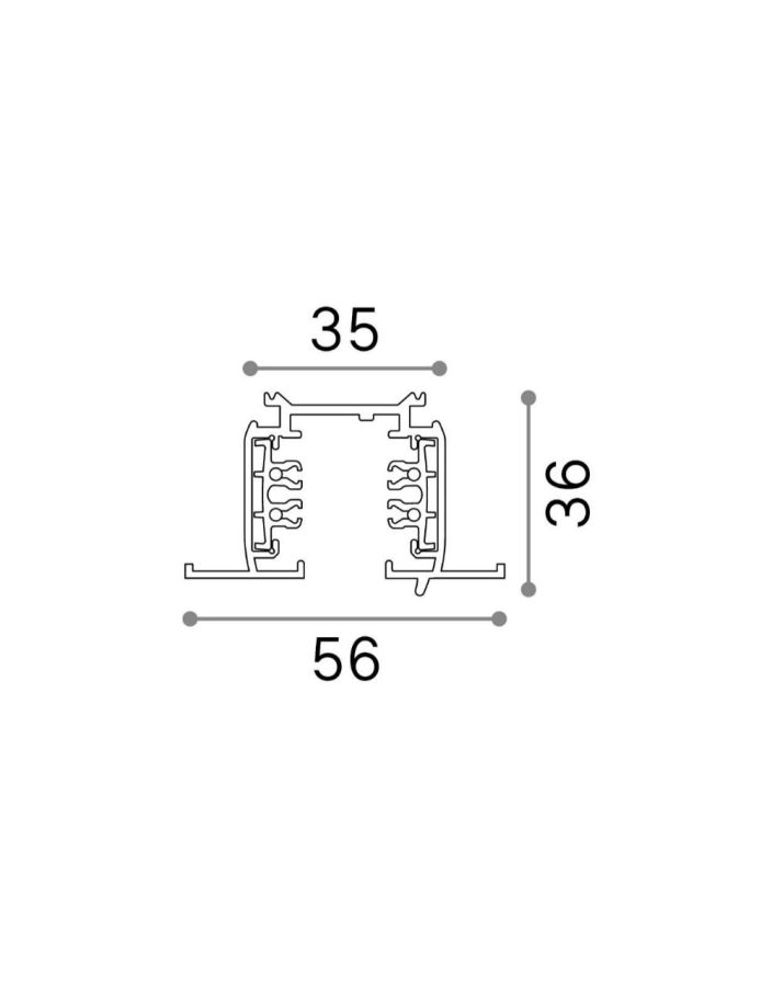 LINK 3-PHASE TRIM PROFILE 2000 mm ON-OFF BK Ideal Lux 188027