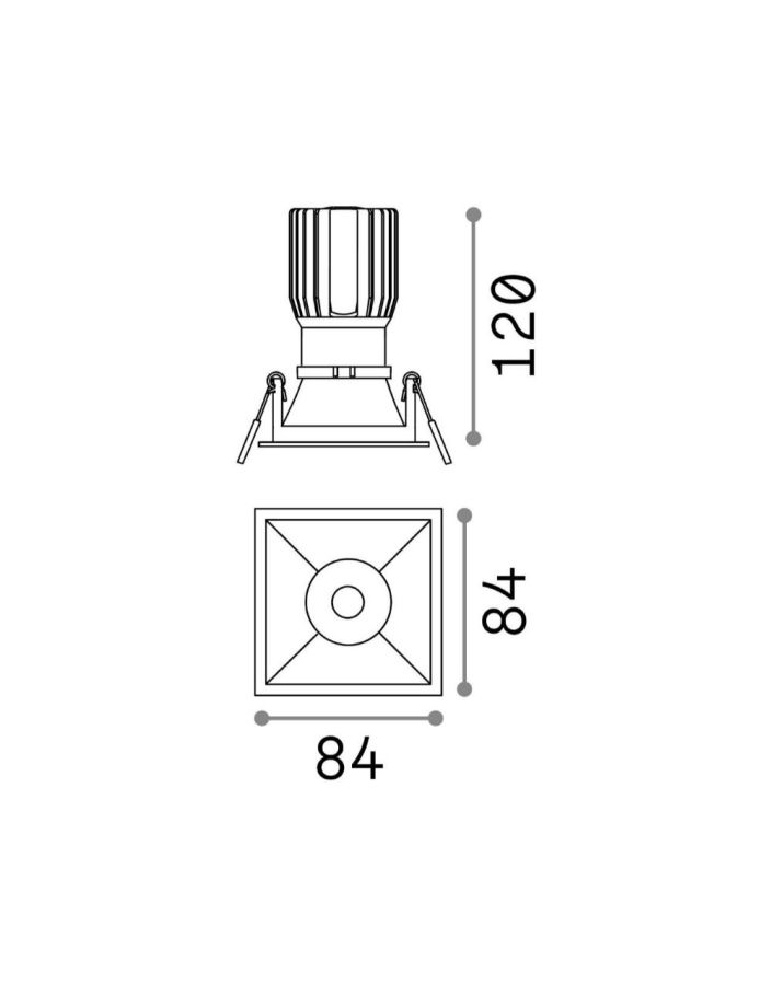 GAME TRIM SQUARE 11W 3000K WH WH Ideal Lux 192376