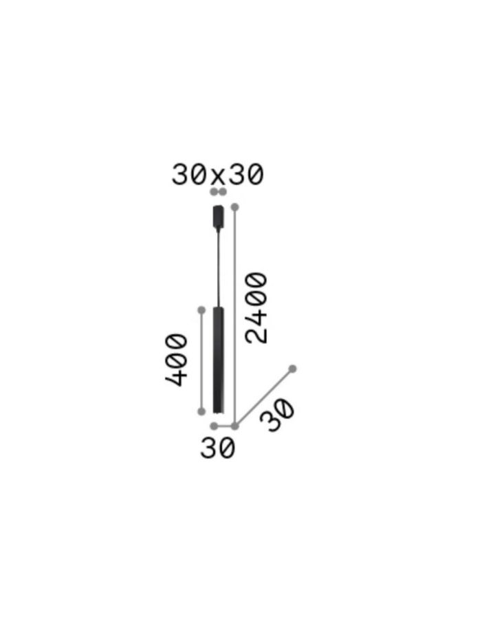 ULTRATHIN SP D040 SQUARE ON-OFF NERO Ideal Lux 194202