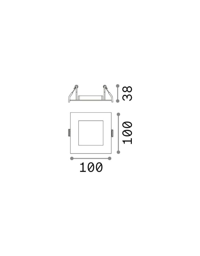 DYNAMIC FRAME SQUARE BK Ideal Lux 208732