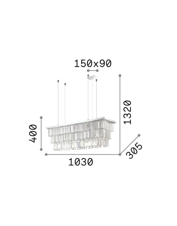 MARTINEZ SP8 ORO Ideal Lux 213583