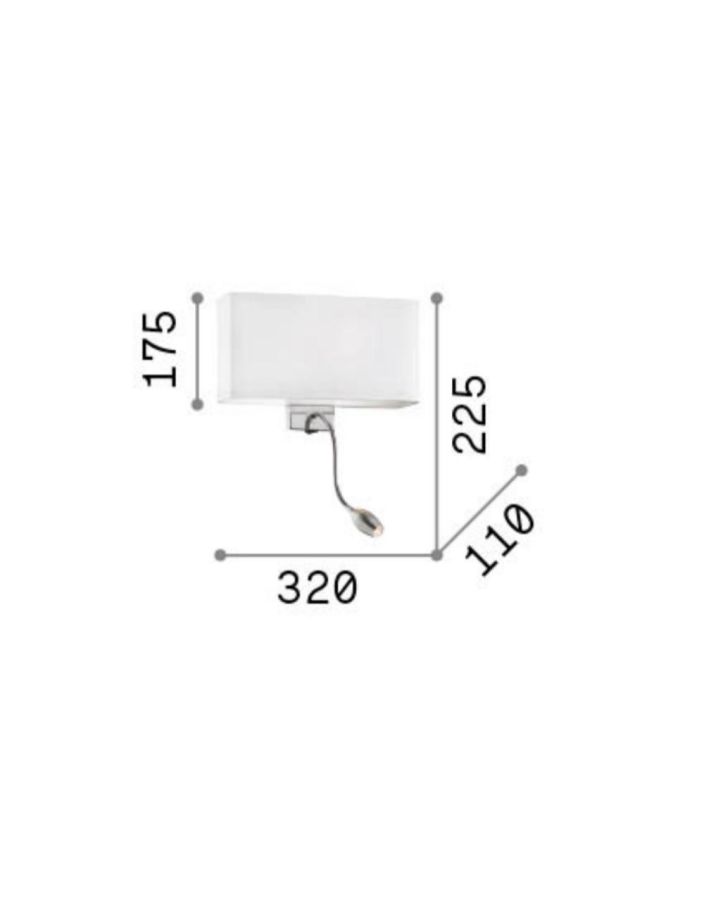 HOTEL AP2 ALL BLACK Ideal Lux 215709