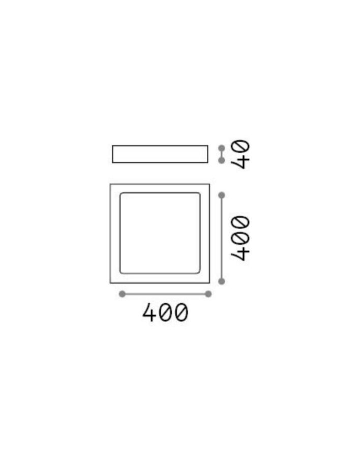 UNIVERSAL PL D40 SQUARE 3000K Ideal Lux 240374