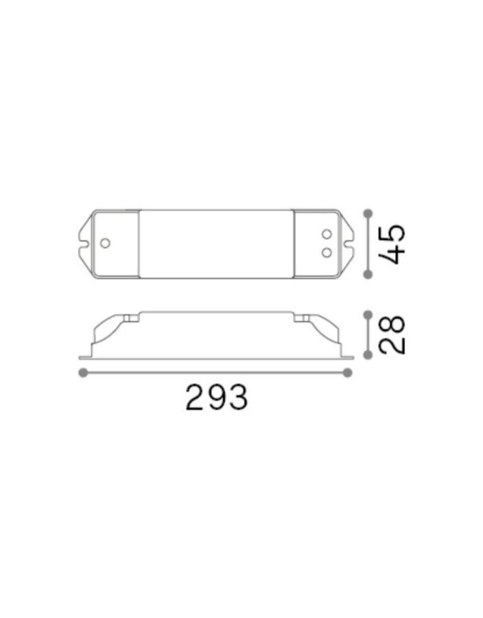 STRIP LED DRIVER 1-10V/PUSH 036W 24Vdc Ideal Lux 244556