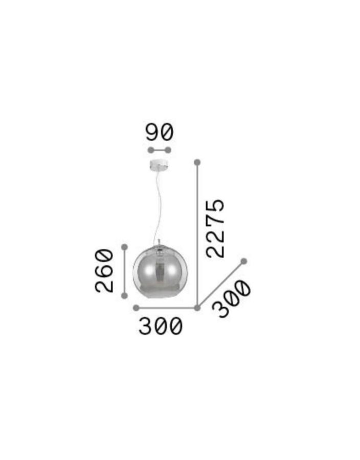 NEMO SP1 D30 CROMO Ideal Lux 250335