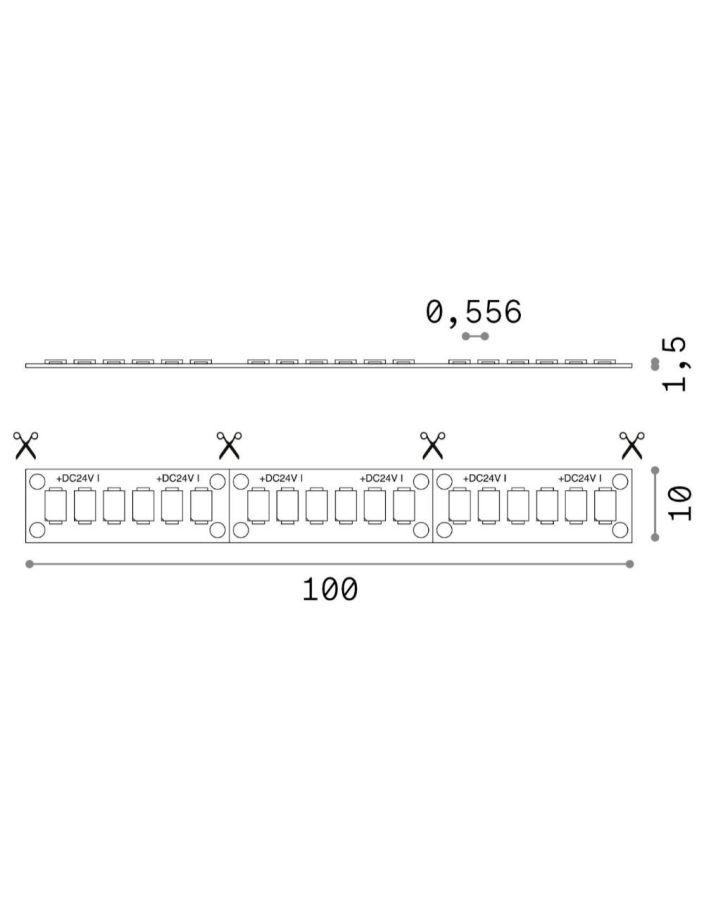 STRIP LED 180 SMD 40W/M 4000K CRI90 IP20 Ideal Lux 253893