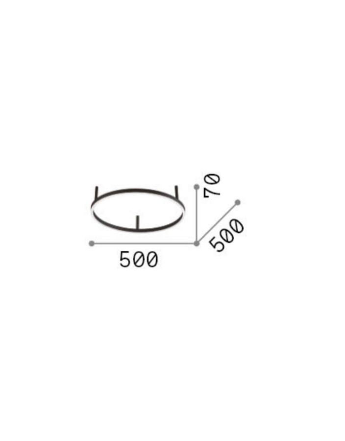 ORACLE SLIM PL D050 ROUND 3000K ON-OFF WH Ideal Lux 265971