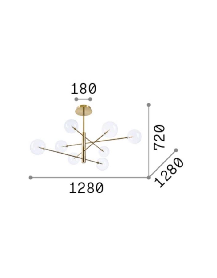 EQUINOXE SP8 CROMO Ideal Lux 275178
