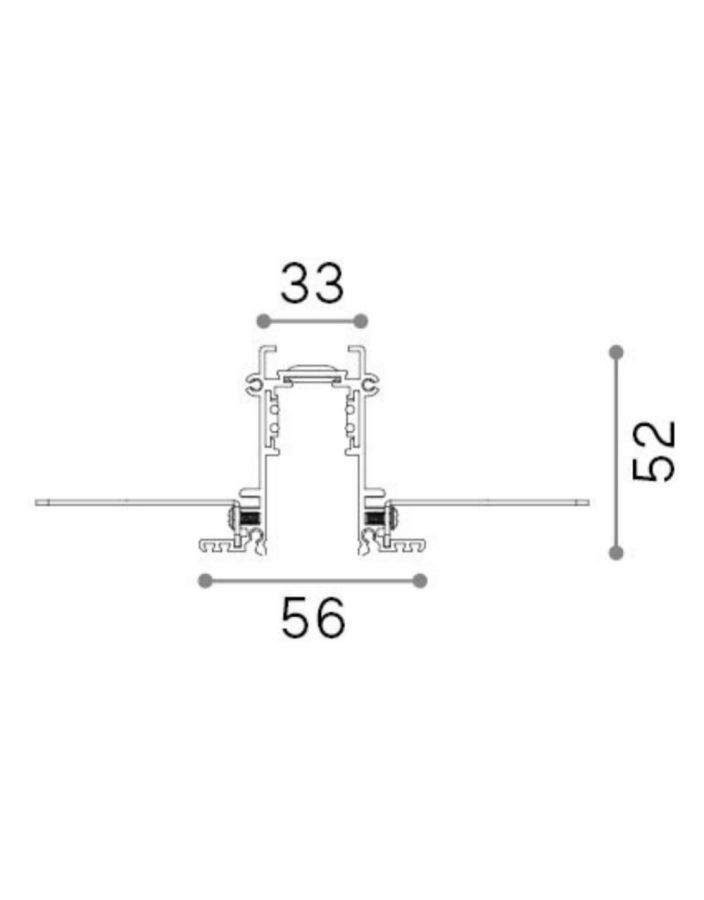EGO PROFILE RECESSED 1000 mm WH Ideal Lux 282923