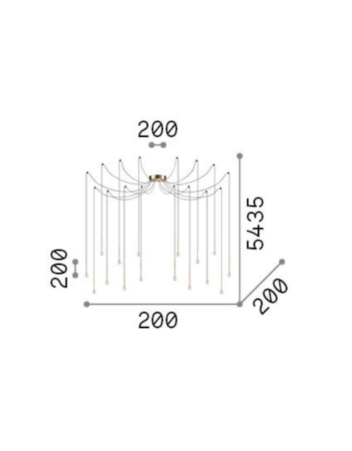 LUCCIOLA SP16 OTTONE Ideal Lux 284019