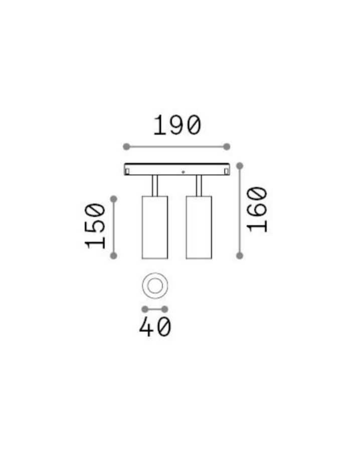 EGO TRACK DOUBLE 24W 3000K DALI WH Ideal Lux 286389
