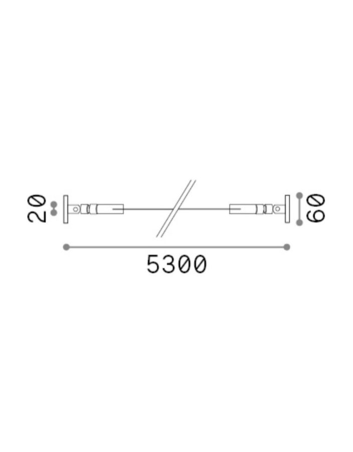 TESI 20mm 05 MT NERO Ideal Lux 302263