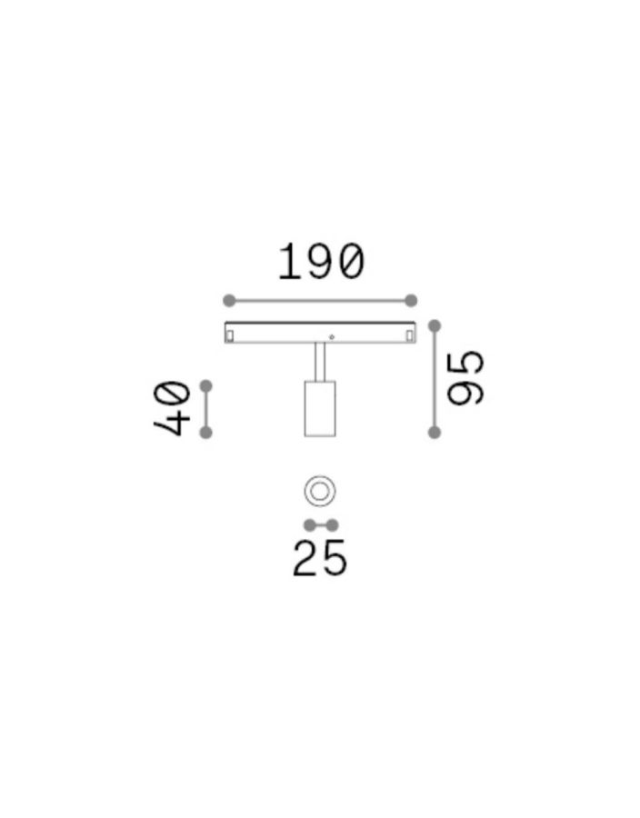 EGO TRACK SINGLE 03W 3000K 1-10V WH Ideal Lux 303673