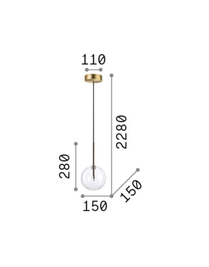 EQUINOXE SP1 D15 CROMO Ideal Lux 306537