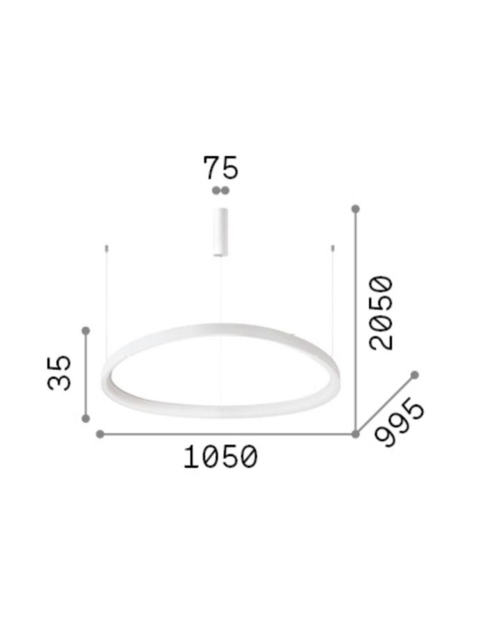 GEMINI SP D105 ON-OFF OTTONE 3000K Ideal Lux 307701