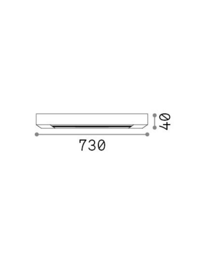 ROSONE LINEARE ALL IN 4 LUCI RAME Ideal Lux 328744