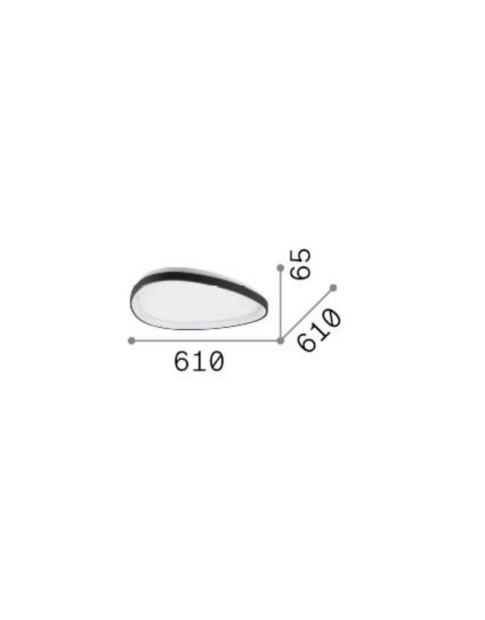 GEMINI PL D061 DALI/PUSH NERO 3000K Ideal Lux 328959