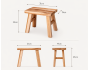Διακοσμητικό Σκαμνάκι από Teakwood 31x19x25cm MRShome DF-0046000