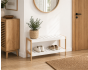 Παπουτσοθήκη 2 Επιπέδων από Bamboo/MDF 70x26x36cm Natural/White MRShome DF-0064000