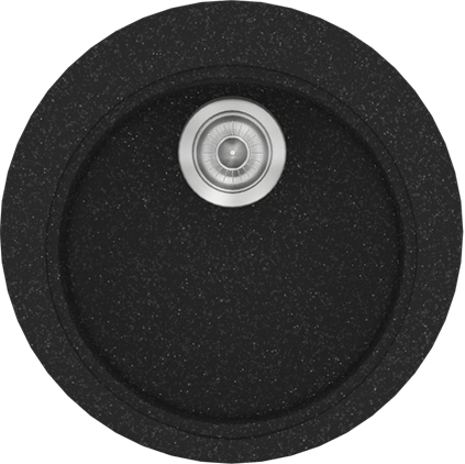 Sanitec Νεροχύτης 316 Classic 48×48 316-05-Granite-Black