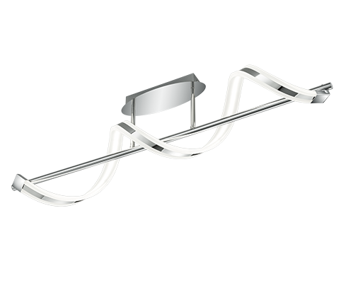Φωτιστικό Πλαφονιέρα Οροφής Χρωμέ 103xH27cm  Led  18w 3000K 2000lm Trio Lighting Sydney 672910106