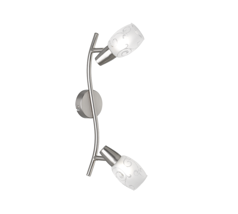 Σποτ Διπλό 2xE14 L39cm Nickel Mat Trio Lighting Colmar R80022007