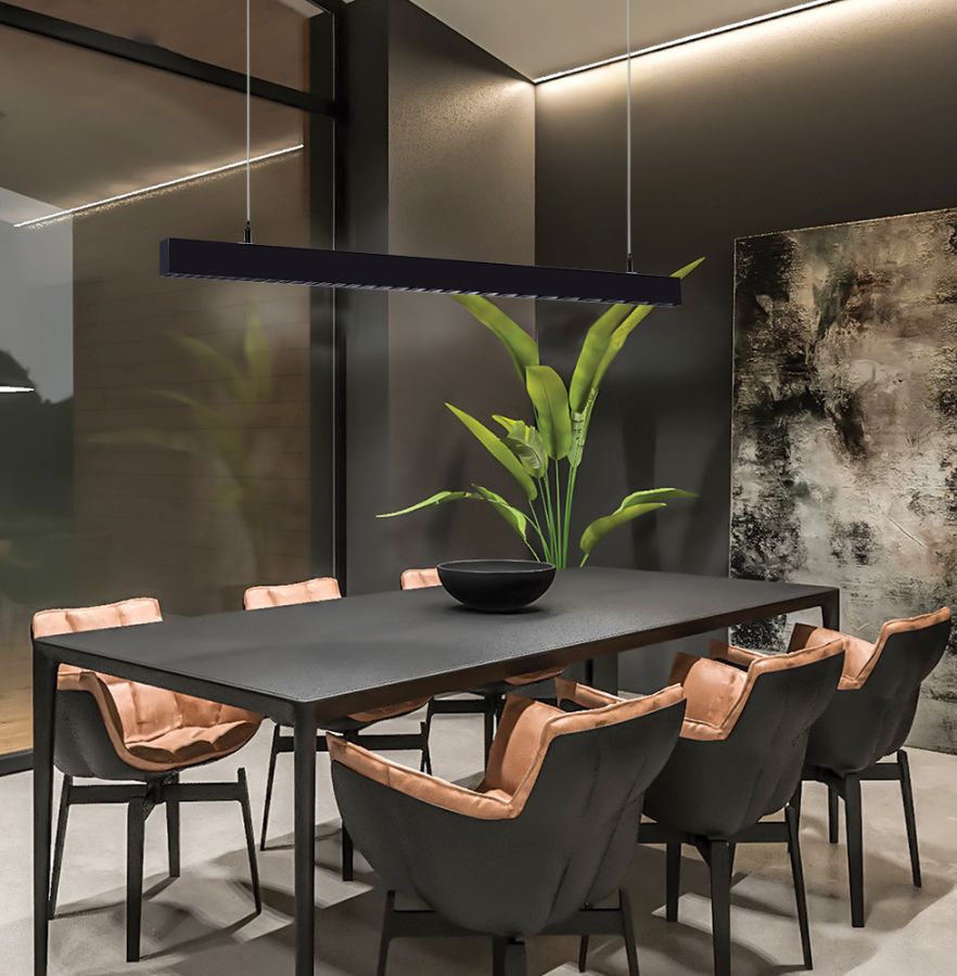 Κρεμαστό Μαύρο L:1130 Direct Top Line Dimmable Viokef 3911-0024-1-B-D3