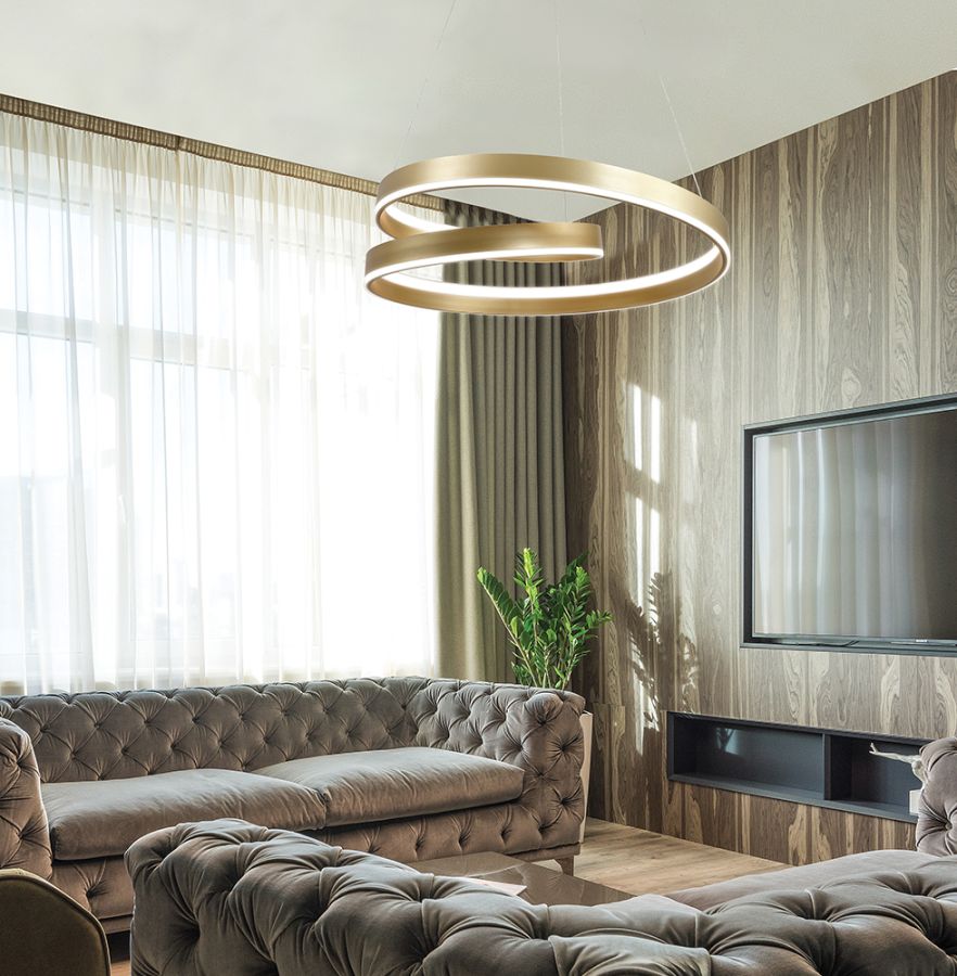 Κρεμαστό Φωτιστικό Χρυσό Capri Viokef 4291301