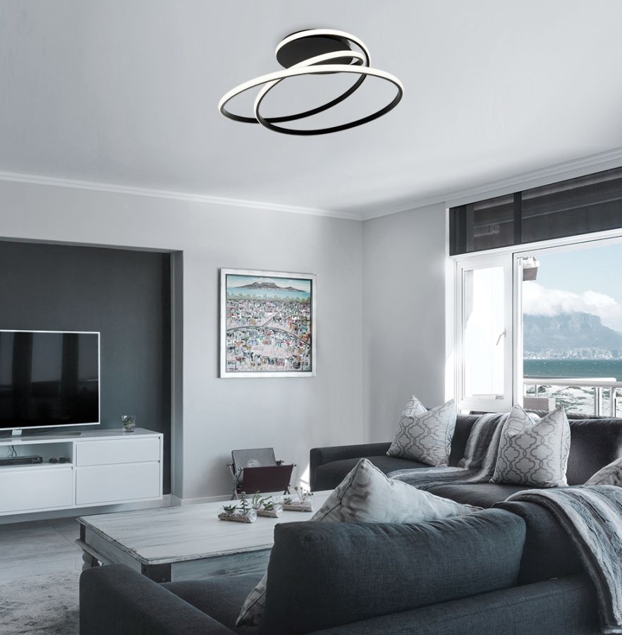 Φωτιστικό Οροφής Μαύρο Mily Viokef 4301501