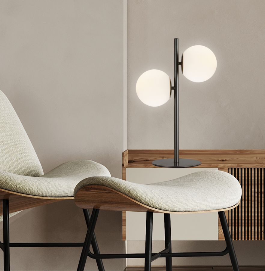 Φωτιστικό Επιτραπέζιο Μαύρο Nefeli Viokef 4316600