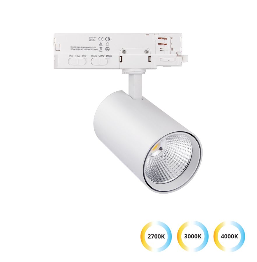 Σποτ Track 15/20/30W Λευκό Kento Viokef 4323400