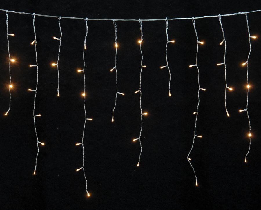 300Led Ασύμμετρη Κουρτίνα Με Επέκταση Και Μετασχηματιστή Ip44, 600 x 75(h)cm,Διάφανο Καλώδιο/ Θερμό Λαμπάκι , (Kelvin: 2.500 - 3.000) Lianos 80415